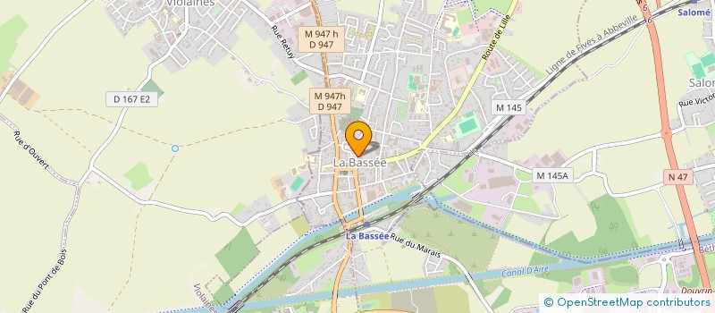 localisation de l'entreprise SCI GRYBOUILLE  LA BASSEE