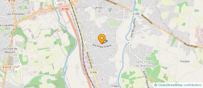 localisation de l'entreprise SCI GRYP  SAINT-HILAIRE-DE-BRETHMAS