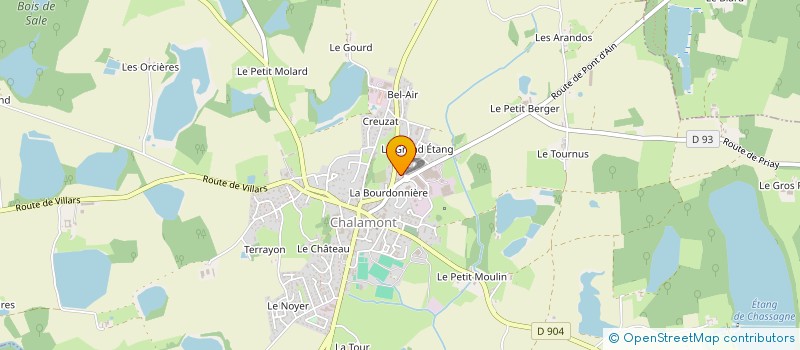 localisation de l'entreprise SCI GT BUSINESS à CHALAMONT