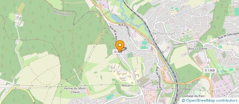 localisation de l'entreprise SCI GT IMMO  BETHONCOURT