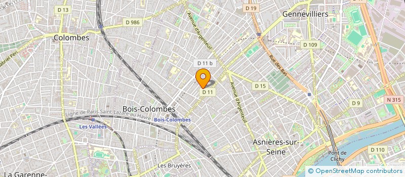 localisation de l'entreprise SCI GUACOU à BOIS-COLOMBES