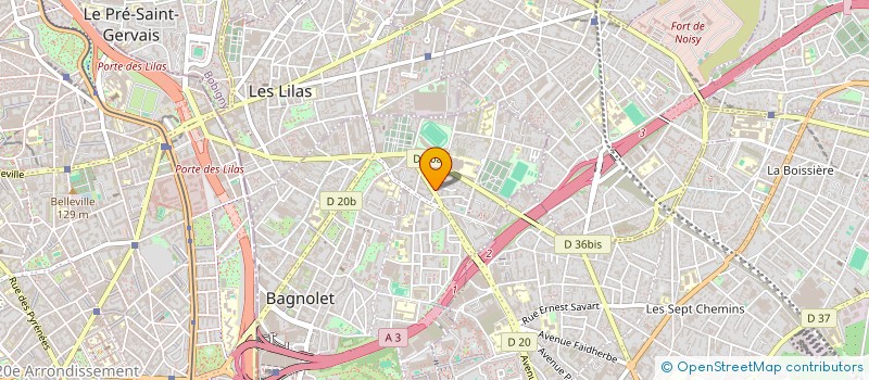localisation de l'entreprise SCI GUADELOUPE BUSINESS  BAGNOLET