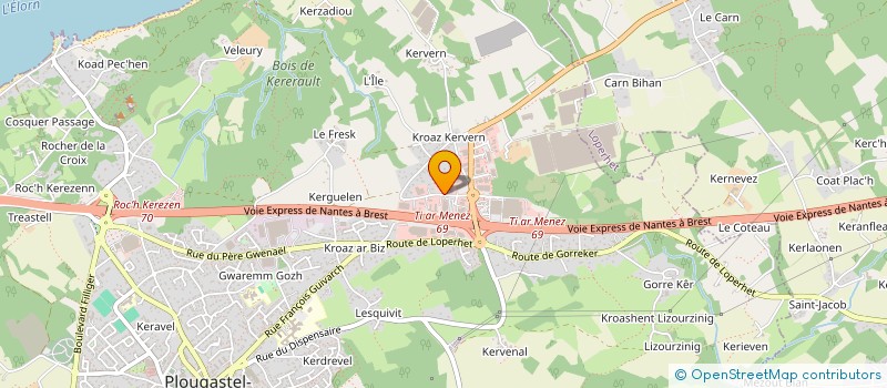 localisation de l'entreprise SCI GUEDAUL  PLOUGASTEL-DAOULAS