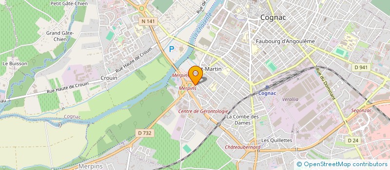 localisation de l'entreprise SCI GUEDON à COGNAC