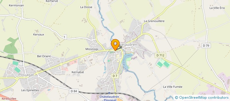 localisation de l'entreprise SCI GUEGAN  CHATELAUDREN-PLOUAGAT