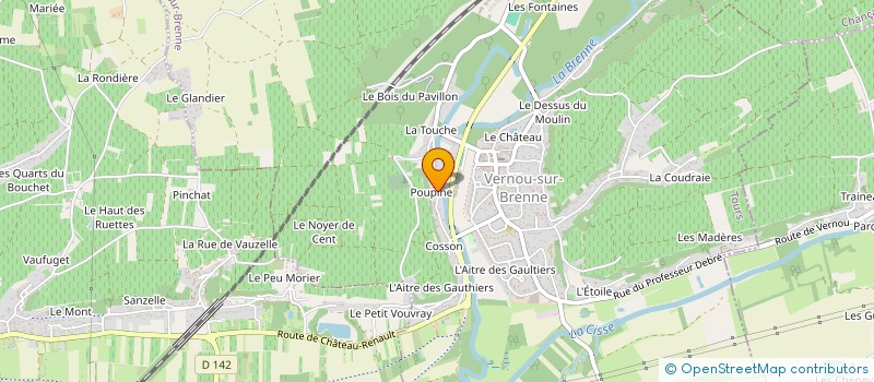 localisation de l'entreprise SCI GUEGNAUD à VERNOU-SUR-BRENNE