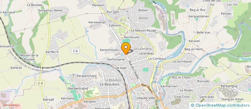 localisation de l'entreprise SCI GUEGUEN  QUIMPERLE