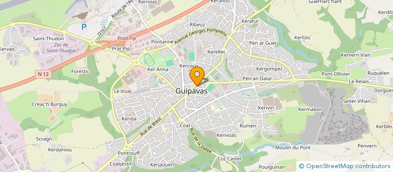 localisation de l'entreprise SCI GUEGUEN-MOAL RUE DE PARIS  GUIPAVAS