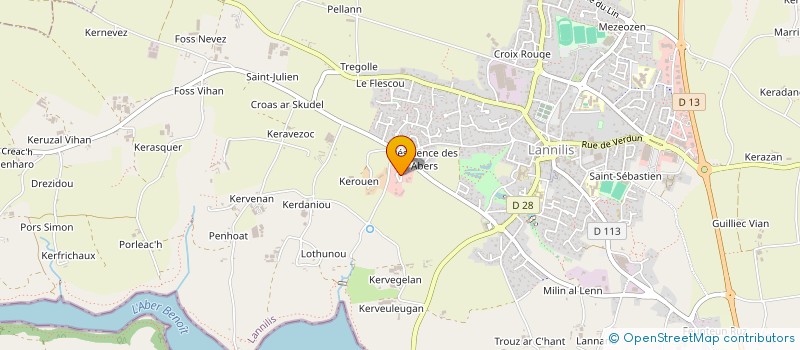 localisation de l'entreprise SCI GUENAN  LANNILIS