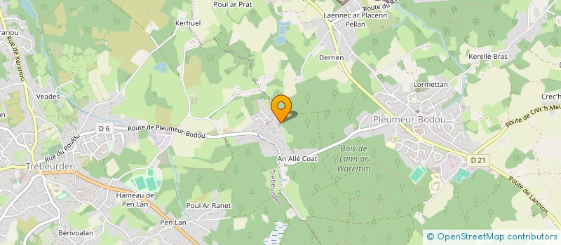 localisation de l'entreprise SCI GUERILLOT PEGAZE  PLEUMEUR-BODOU