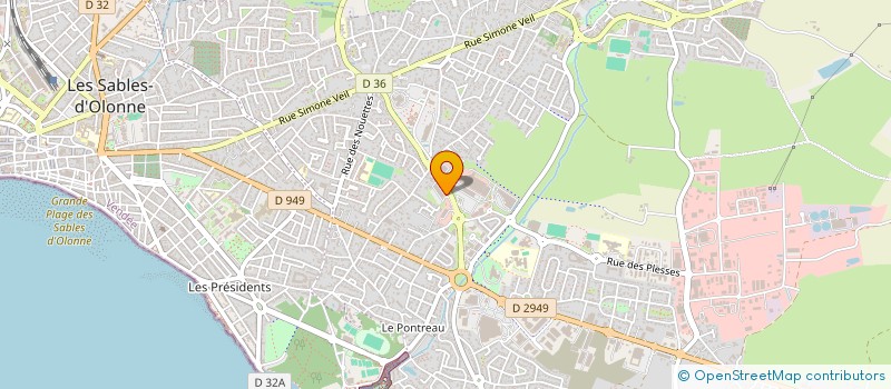 localisation de l'entreprise SCI GUERIN-TEINTURIER-BOSSIS à LES SABLES D'OLONNE