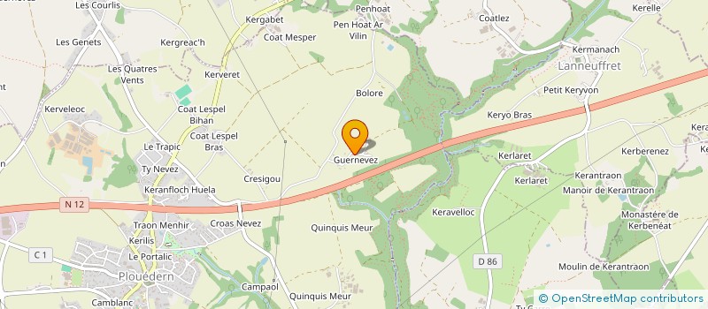 localisation de l'entreprise SCI GUERNEVEZ  SAINT-URBAIN