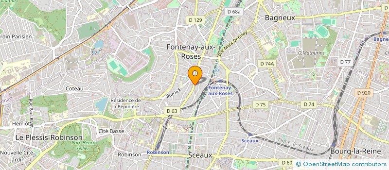 localisation de l'entreprise SCI GUERREIROSES à FONTENAY-AUX-ROSES