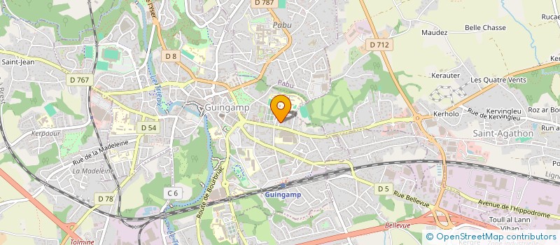 localisation de l'entreprise SCI GUERVENNEC  GUINGAMP