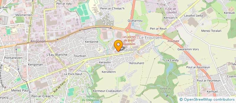 localisation de l'entreprise SCI GUERVEUR  GUIPAVAS