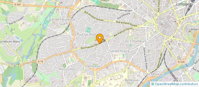 localisation de l'entreprise SCI GUERY - VERGNOUX à LIMOGES