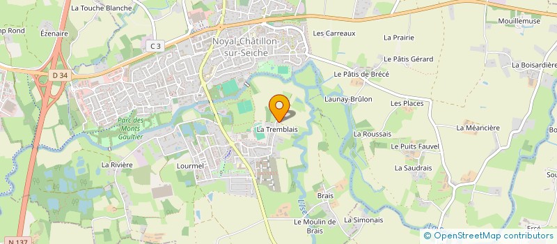 localisation de l'entreprise SCI GUETTE-LAISNE  NOYAL-CHATILLON-SUR-SEICHE