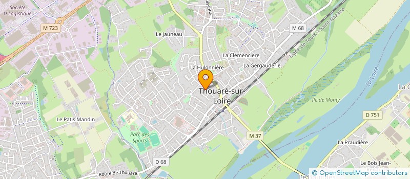 localisation de l'entreprise SCI GUETTE LOUP  THOUARE-SUR-LOIRE