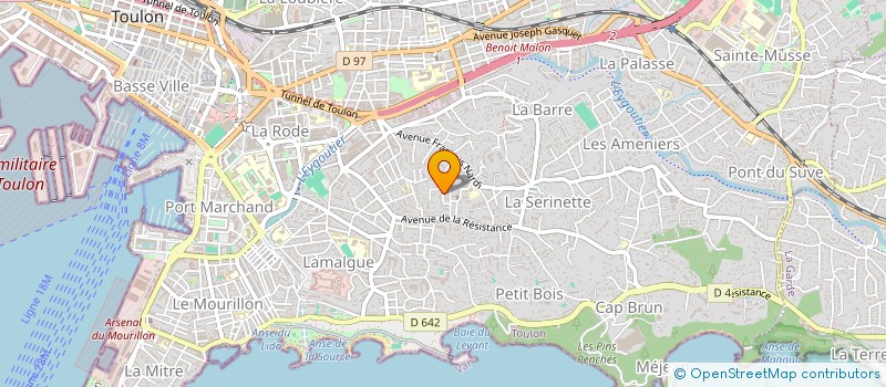 localisation de l'entreprise SCI GUEZ LCV CASTEL  TOULON