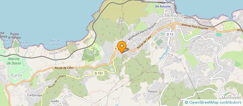 localisation de l'entreprise SCI GUIDICELLI à L'ILE ROUSSE