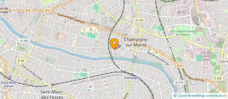 localisation de l'entreprise SCI GUIGNES BOIS BOULAY  CHAMPIGNY-SUR-MARNE