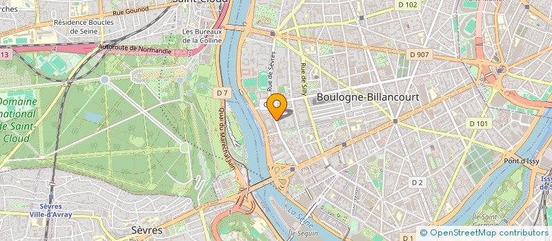 localisation de l'entreprise SCI GUIHILDE à BOULOGNE-BILLANCOURT