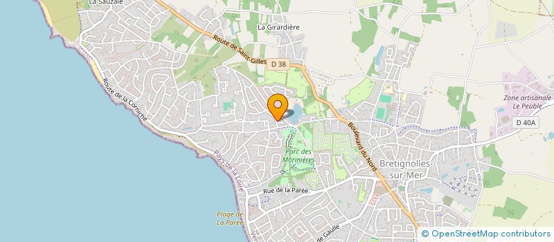 localisation de l'entreprise SCI GUILBAUD D F à BRETIGNOLLES-SUR-MER
