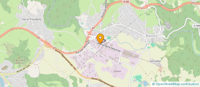 localisation de l'entreprise SCI GUILHOT-EXBRAYAT  BLAVOZY