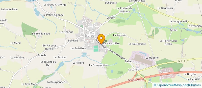 localisation de l'entreprise SCI GUILLANNE à ERBREE