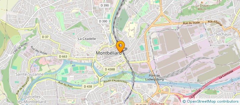 localisation de l'entreprise SCI GUILLI à MONTBELIARD
