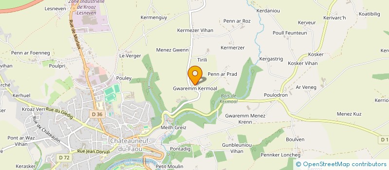 localisation de l'entreprise SCI GUILLOU - BODIN à CHATEAUNEUF-DU-FAOU