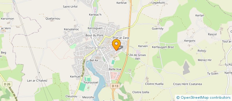 localisation de l'entreprise SCI GUIMARINE  BOURG-BLANC