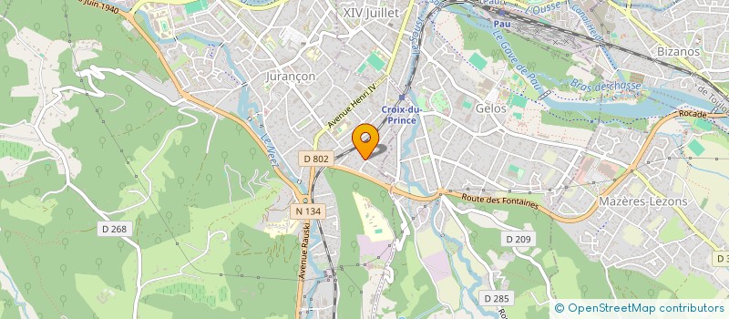 localisation de l'entreprise SCI GUINDALOS F-L  JURANCON