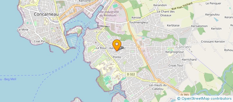 localisation de l'entreprise SCI GUIRIDEN  CONCARNEAU