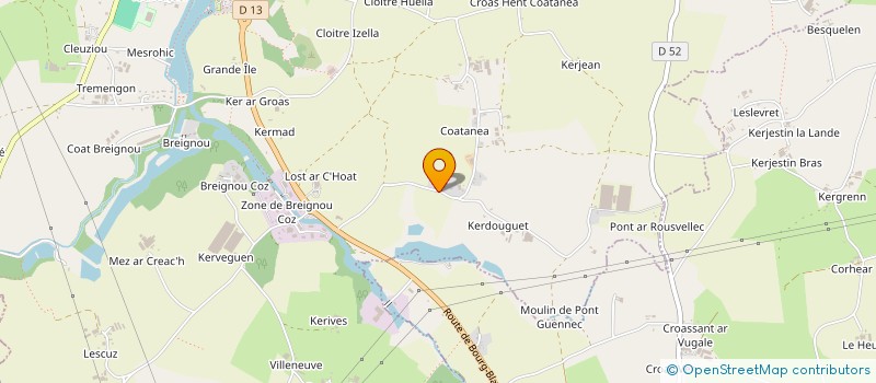 localisation de l'entreprise SCI GUIRIEC 2  BOURG-BLANC