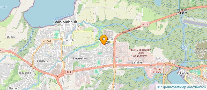 localisation de l'entreprise SCI GUSTAVE  BAIE-MAHAULT