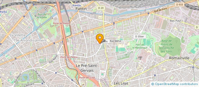 localisation de l'entreprise SCI GUTEMBERG à PANTIN