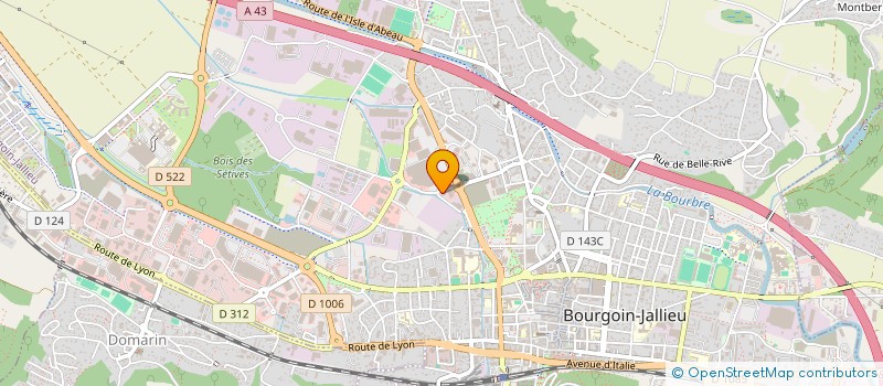 localisation de l'entreprise SCI GUTENBERG à BOURGOIN-JALLIEU