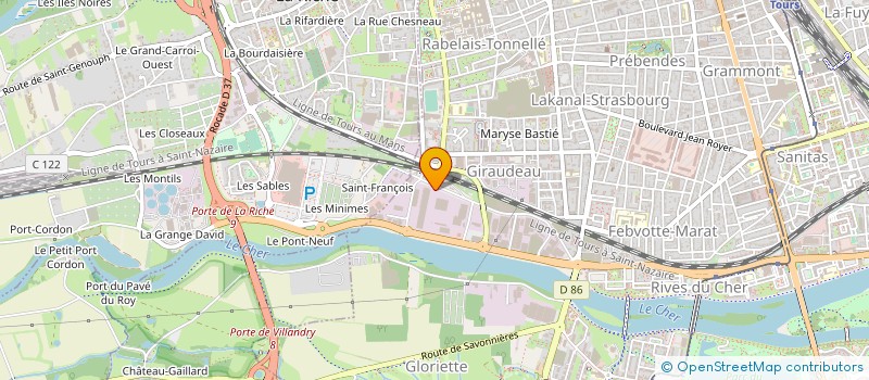 localisation de l'entreprise SCI GUTENBERG-BEDAUX à TOURS