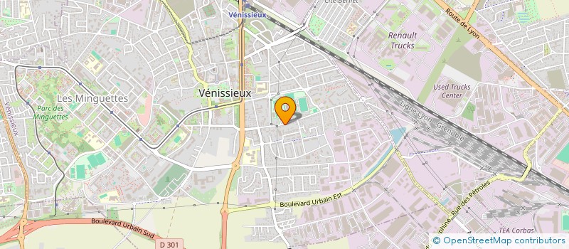 localisation de l'entreprise SCI GUVENC  VENISSIEUX