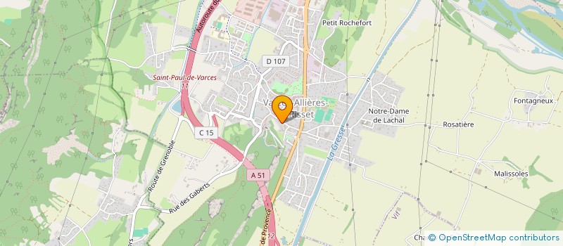 localisation de l'entreprise SCI GUYLAINE  VARCES-ALLIERES-ET-RISSET