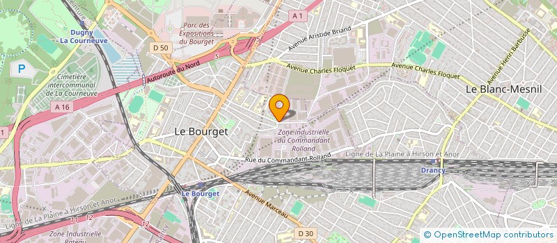 localisation de l'entreprise SCI GWEN à LE BOURGET