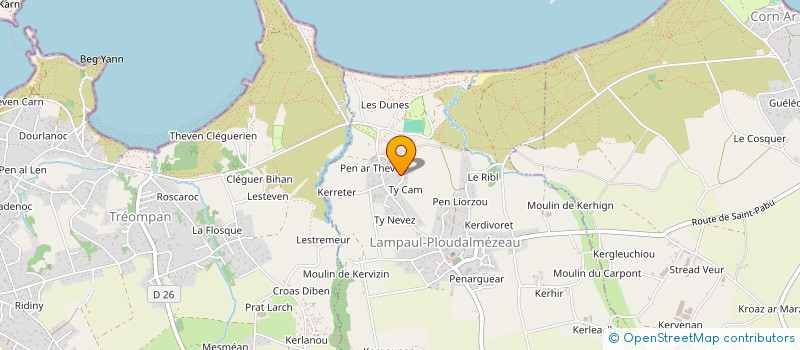 localisation de l'entreprise SCI GWEN'AILES  LAMPAUL-PLOUDALMEZEAU