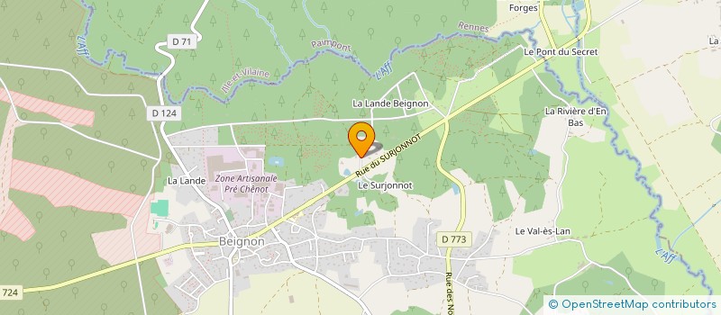 localisation de l'entreprise SCI GWENDAEL  BEIGNON