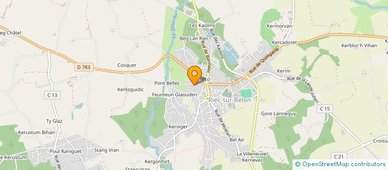 localisation de l'entreprise SCI GWENNILIED  RIEC-SUR-BELON