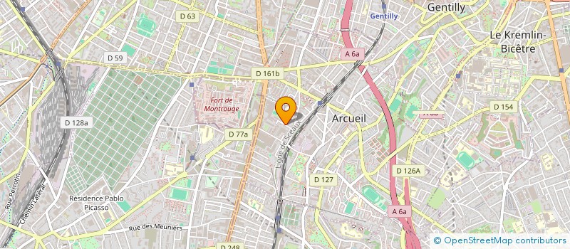 localisation de l'entreprise SCI GYM à ARCUEIL