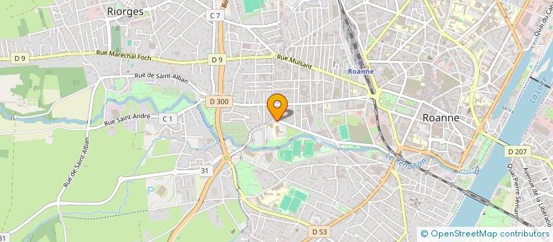 localisation de l'entreprise SCI GYNE  ROANNE