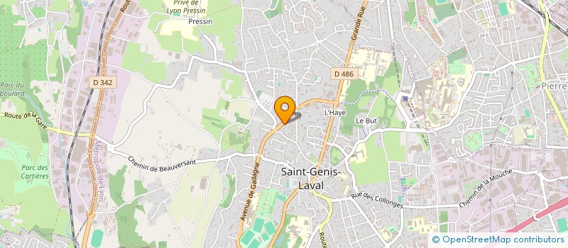 localisation de l'entreprise SCI H.A.  SAINT-GENIS-LAVAL