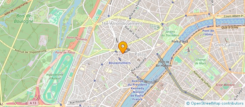 localisation de l'entreprise SCI H.B.O.  PARIS