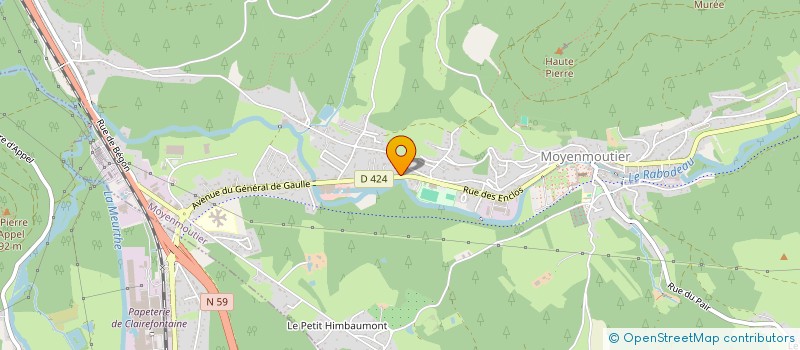 localisation de l'entreprise SCI  H.B.S.U.  MOYENMOUTIER